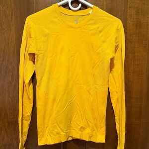 Sweaty Betty Seamless Long Sleeve Workout Top, Color: Yellow/Gold Size: Small